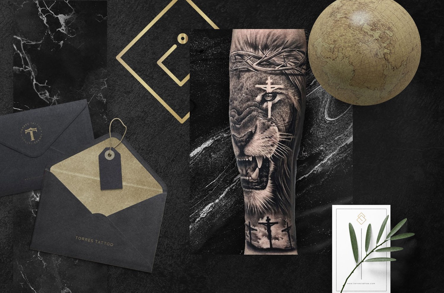 Aplicação de tatuagem em braço